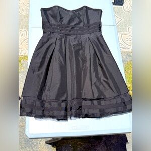 WHBM Little Black Strapless Dress with Pockets